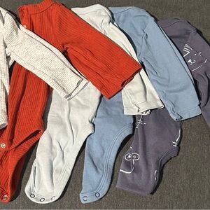 Assorted Color Kids Longs Sleeve One Pieces Set